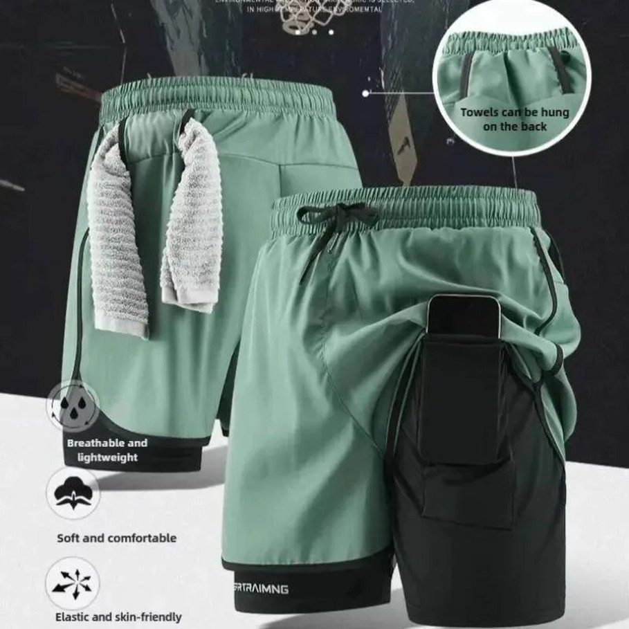 2026 New Running Shorts Sports 2 In 1 Camo Quick Dry Workout Training Gym itness Jogging outdoor Short Sweatpants Summer Men Sportswear cool fan09