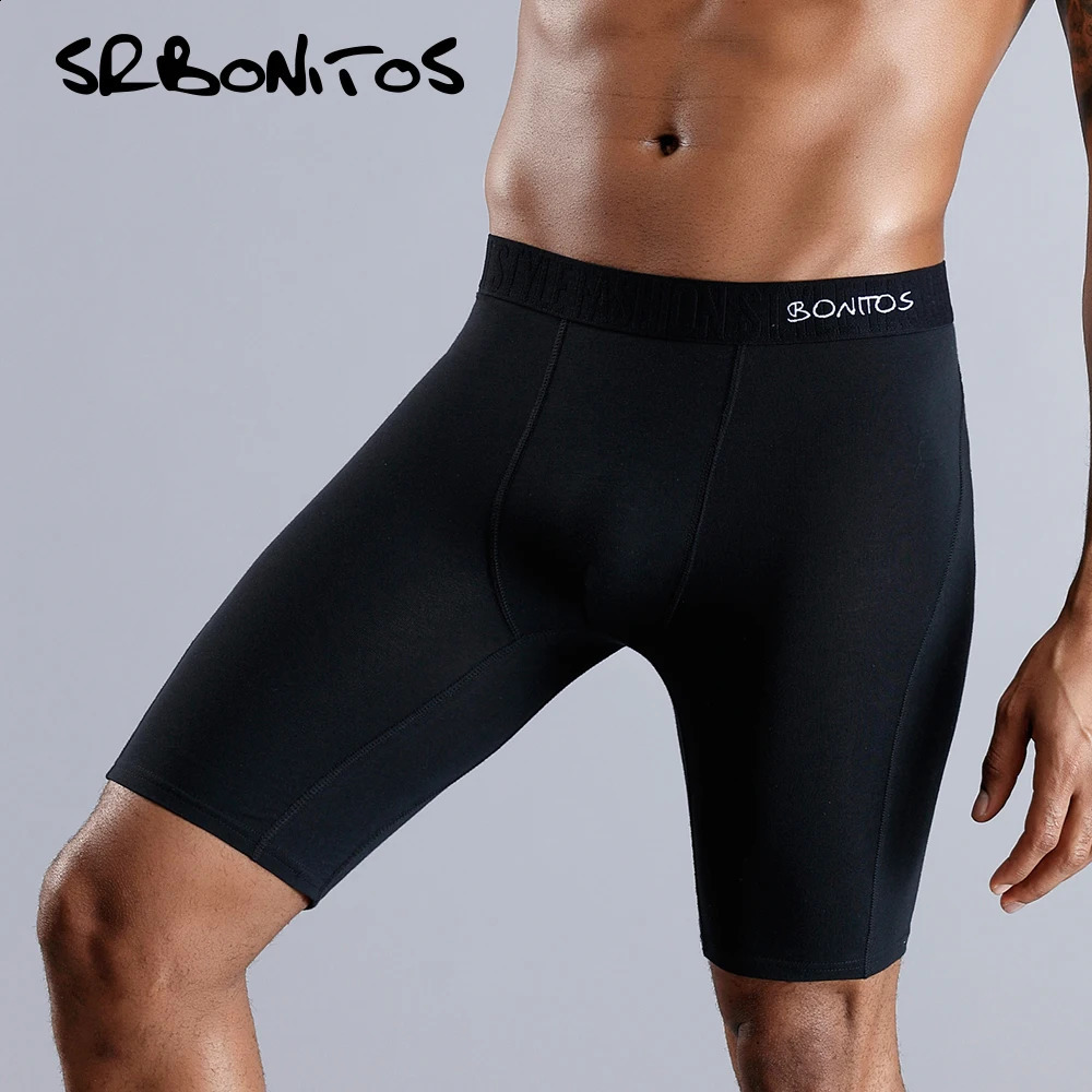Long Men Boxer Underwear Men Underware Boxer Shorts Mens Cotton Long Leg Boxers Underpants for Quality Sexy Pouch Panties 260921