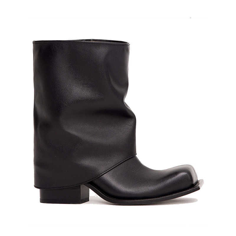 Show Boots Silver Fashion Black Women Short Boots 2023 Autumn Winter New Square Headed Thick Heels Lady Ankle Boots Size 34-44 H260921