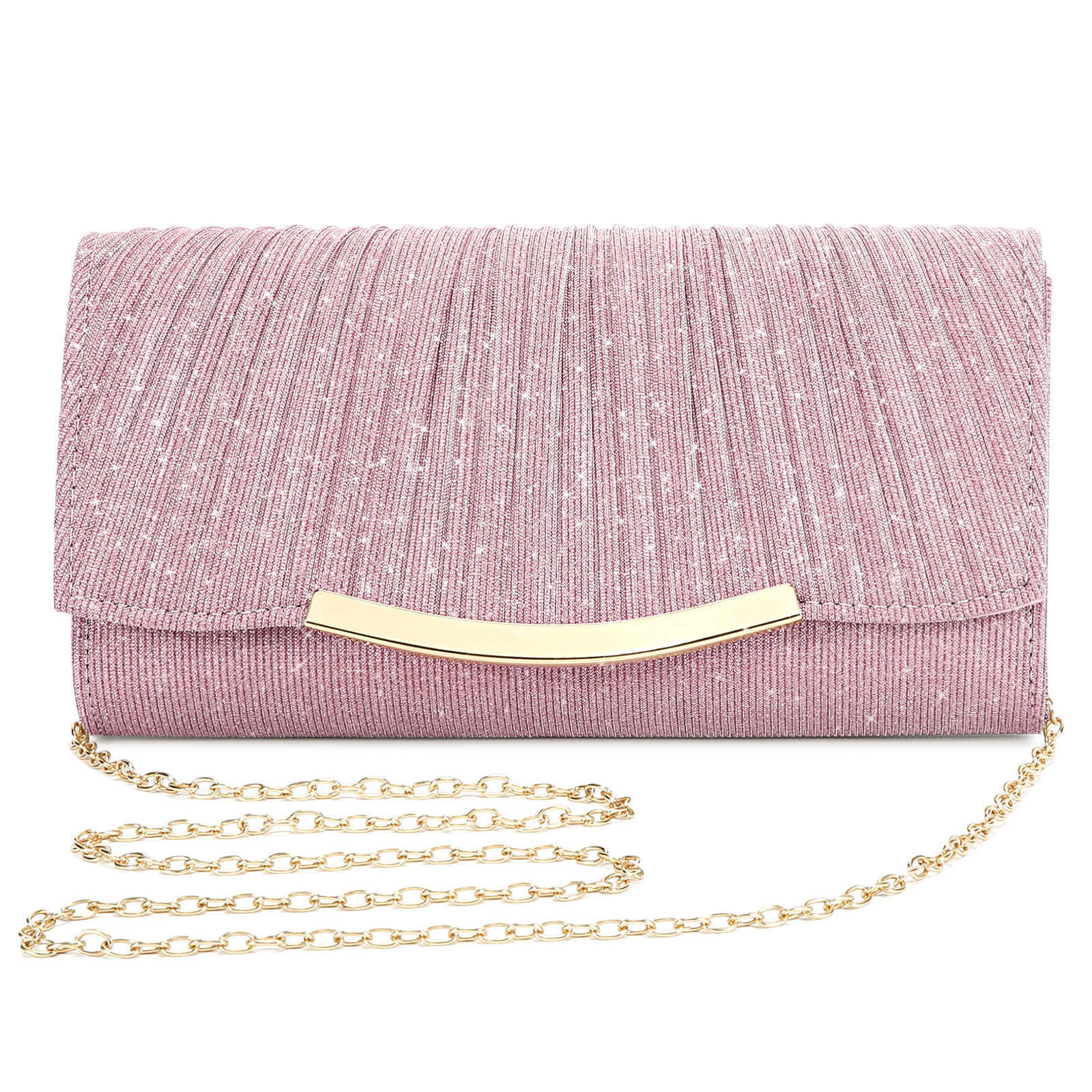 Bags fashion Evening clutch Evening Bags Elegant Women Silver Gold Shiny Handbag Wedding Party Long Purses Banquet clutch Purses Shoulder Bag D26092