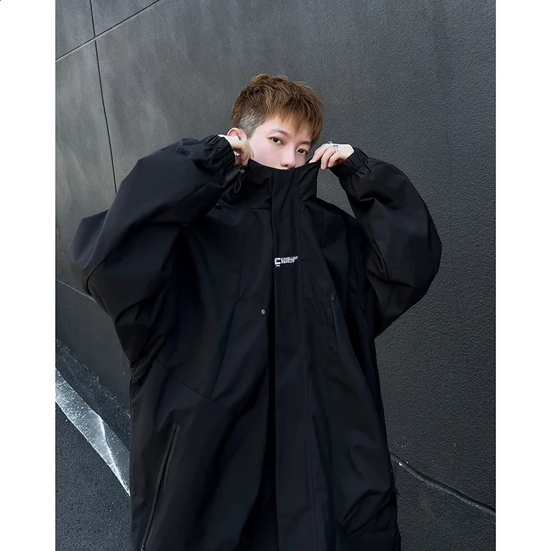 Fat and plus size jacket for men in the Spring Autumn 2025 trend loose fashionable windproof hooded 260920