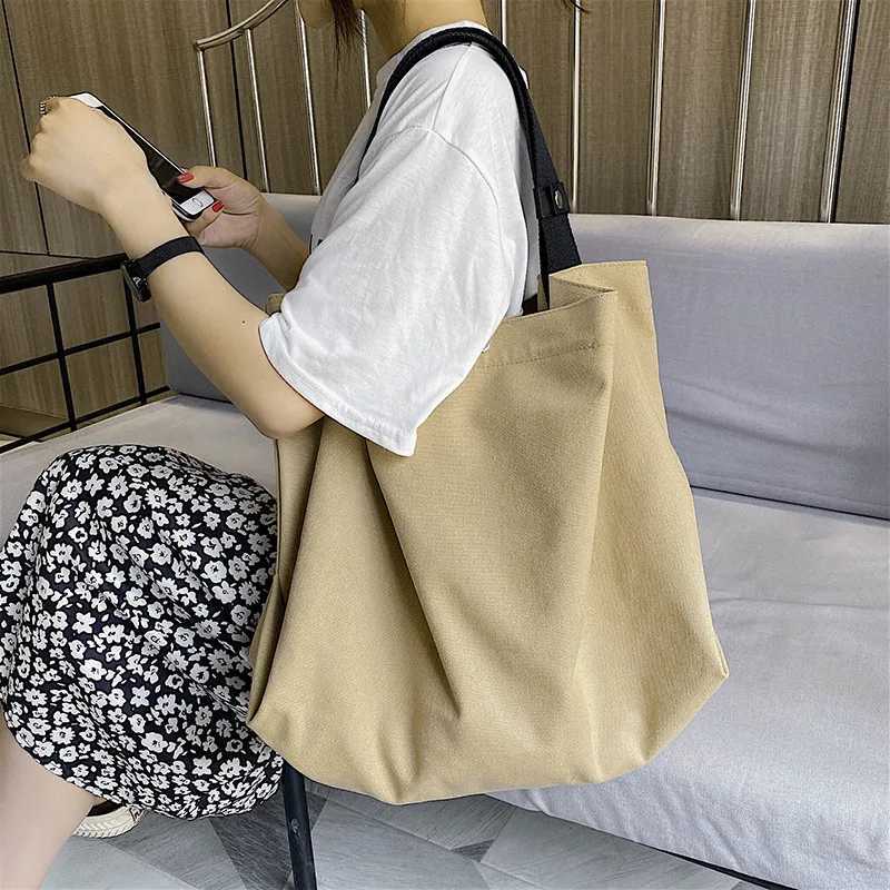 Casual Canvas Tote Bag Large Capacity Street Style Nylon Women's Shoulder Bag Artistic Leisure Fashion Summer Hot Sale Of The... Z260918