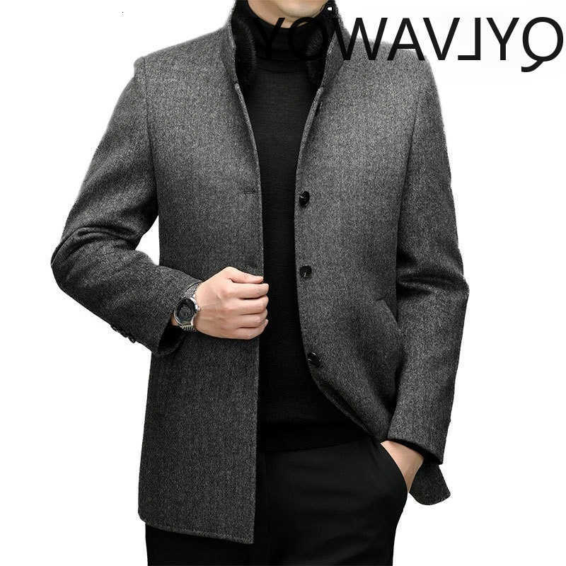 70% QYLVAWOY uomo misto lana cappotto di lana trench invernale uomo abbigliamento giacche per uomo piumino staccabile 2026 Jaqueta D260921