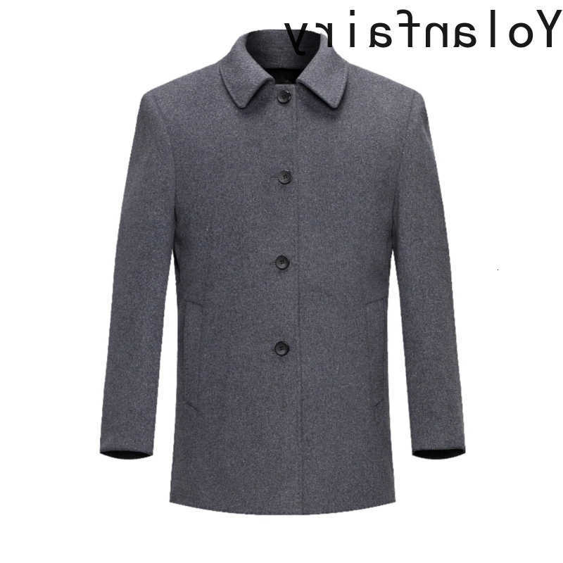 Wool Blends YOLANFAIRY 100% Men's Cashmere Jacket for Men 2025 Autumn Winter Mid-length Wool Coats Man Clothing Casual Business Men's Wool