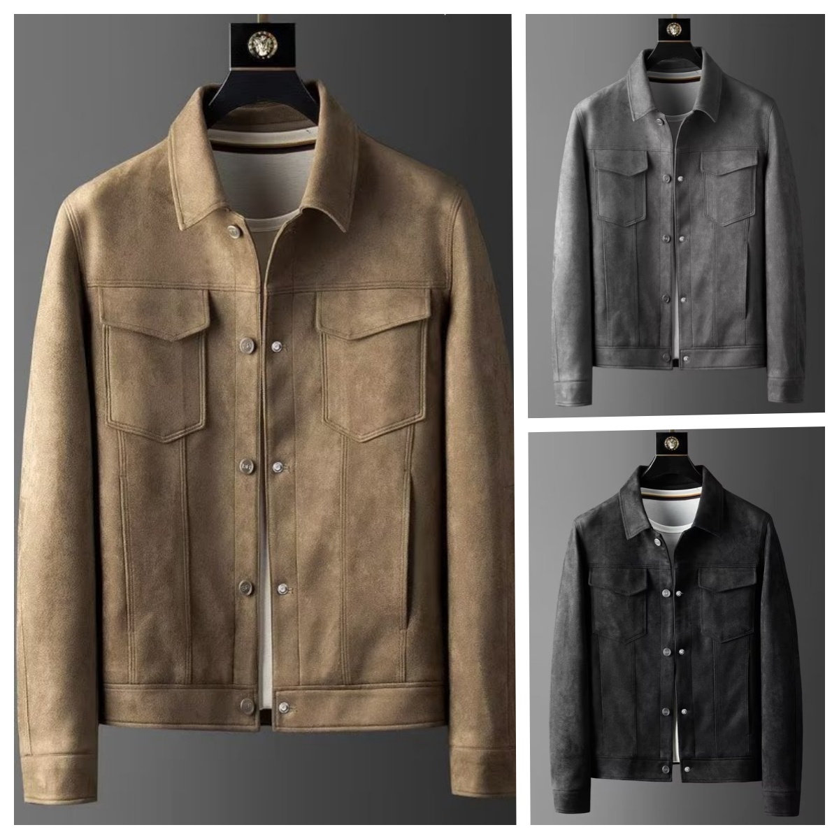 Men's Jackets New Spring Autumn Casual Men Turn Down Collar Slim Fit England Style Jacket Male Vintage Outwear Coats