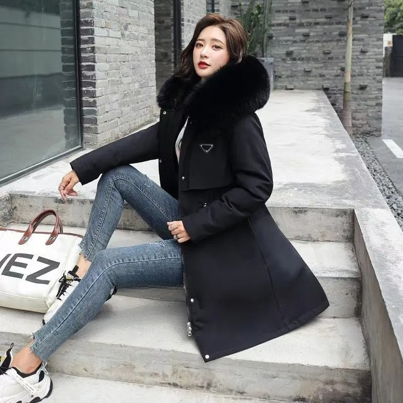 winter jacket women Designer Womens Down coat Jacket Fashion Jackets Long Fur Collar Top Female autumn and Large Clothing Coats