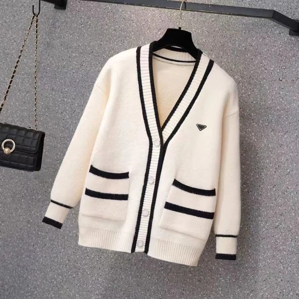 Fall/Winter New Style Korean-style Loose and Lazy Style Mid-Length Padded College Fashion Knitted Sweater Blazer for Women