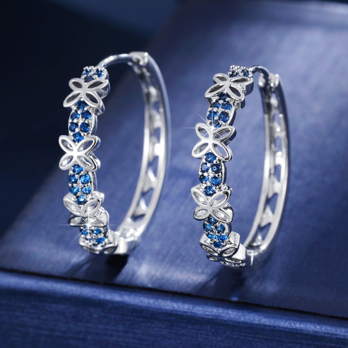 Butterfly Zircon Round For Women, Light Luxury Elegant Holiday Party Daily Wear, Unique Design Copper Earrings