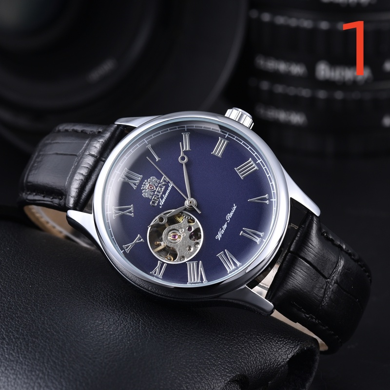 Orient Wristwatch for 2026 New Mens Watches Three needles Automatic mechanical Watch High quality Top Luxury Brand Leather Strap Fashion designer Gi