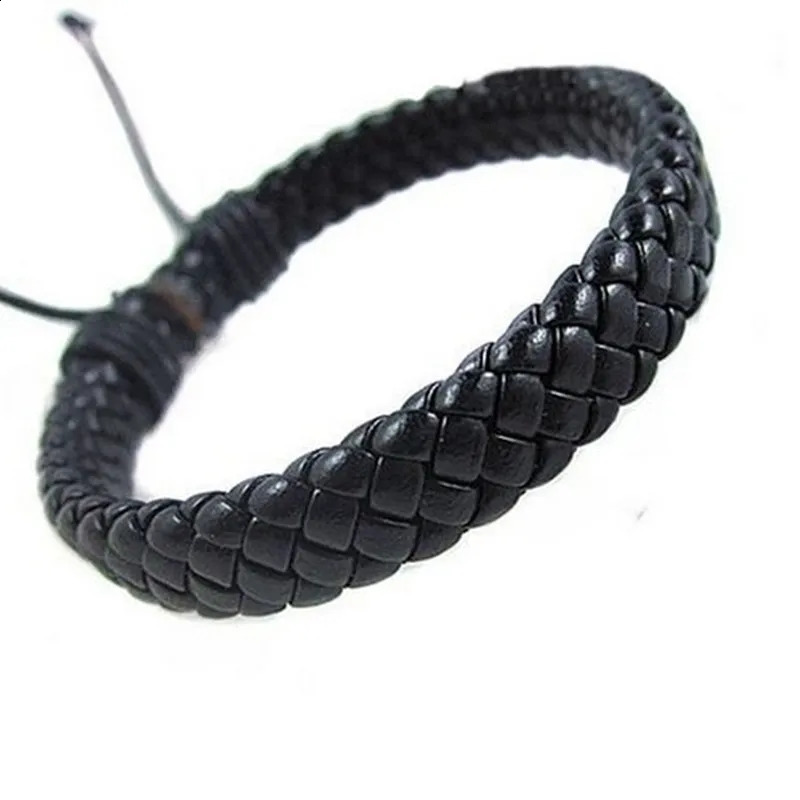 Pulsera de cuero unisex Brazalete Brazalete Cuerda Ajustable Buenos regalos para hombres y mujeres 260920