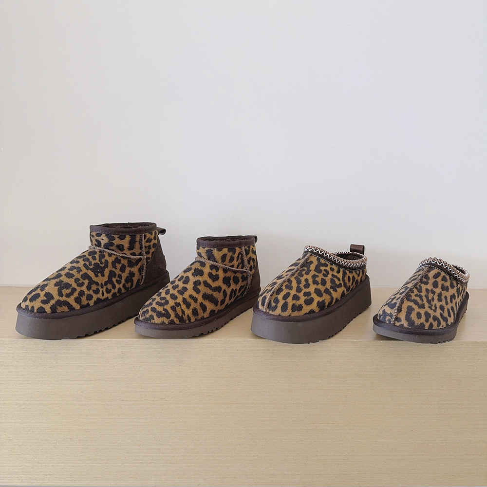 New Real Australia High-quality girls warm snow boots Teenage Students Winter Fur Slippers Sheepskin Shearling Women's Boot Winter Mules Slip-o