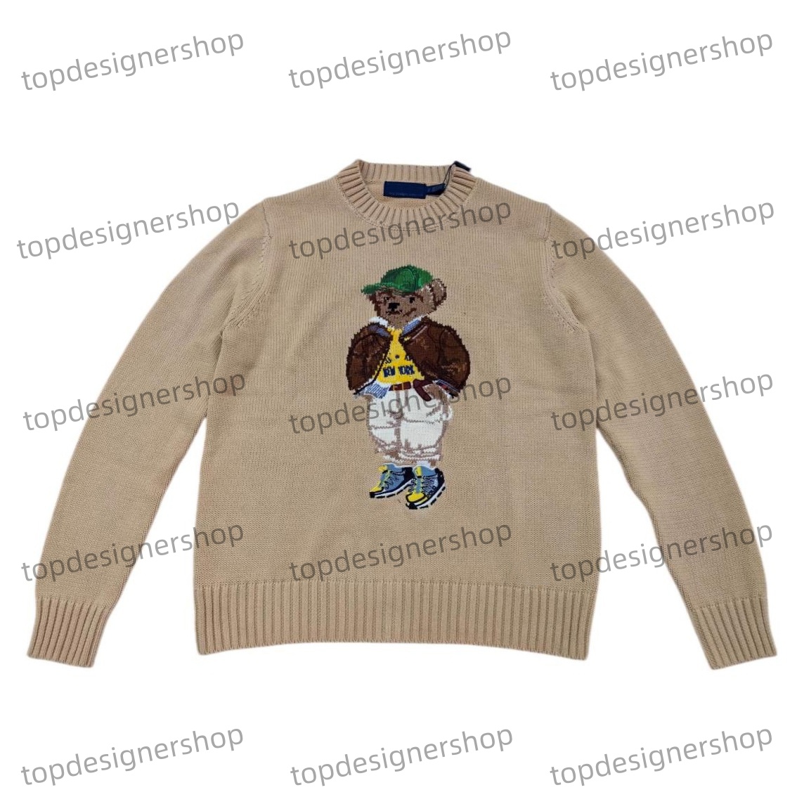 Fashion Designer Womens Sweaters Crew Neck Knitted Sweater Jumpers Bear American Trendy Winter HighEnd Comfortable Cotton Ladies Chandails Pullover