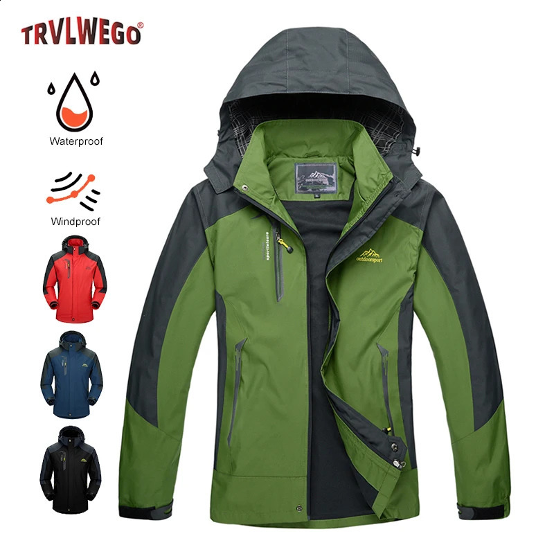 Men's Lightweight Waterproof Rain Jacket 5000mm Windbreaker Lined Casual Spring Autumn Fishing Hiking Outdoor Leisure Jacket 260920