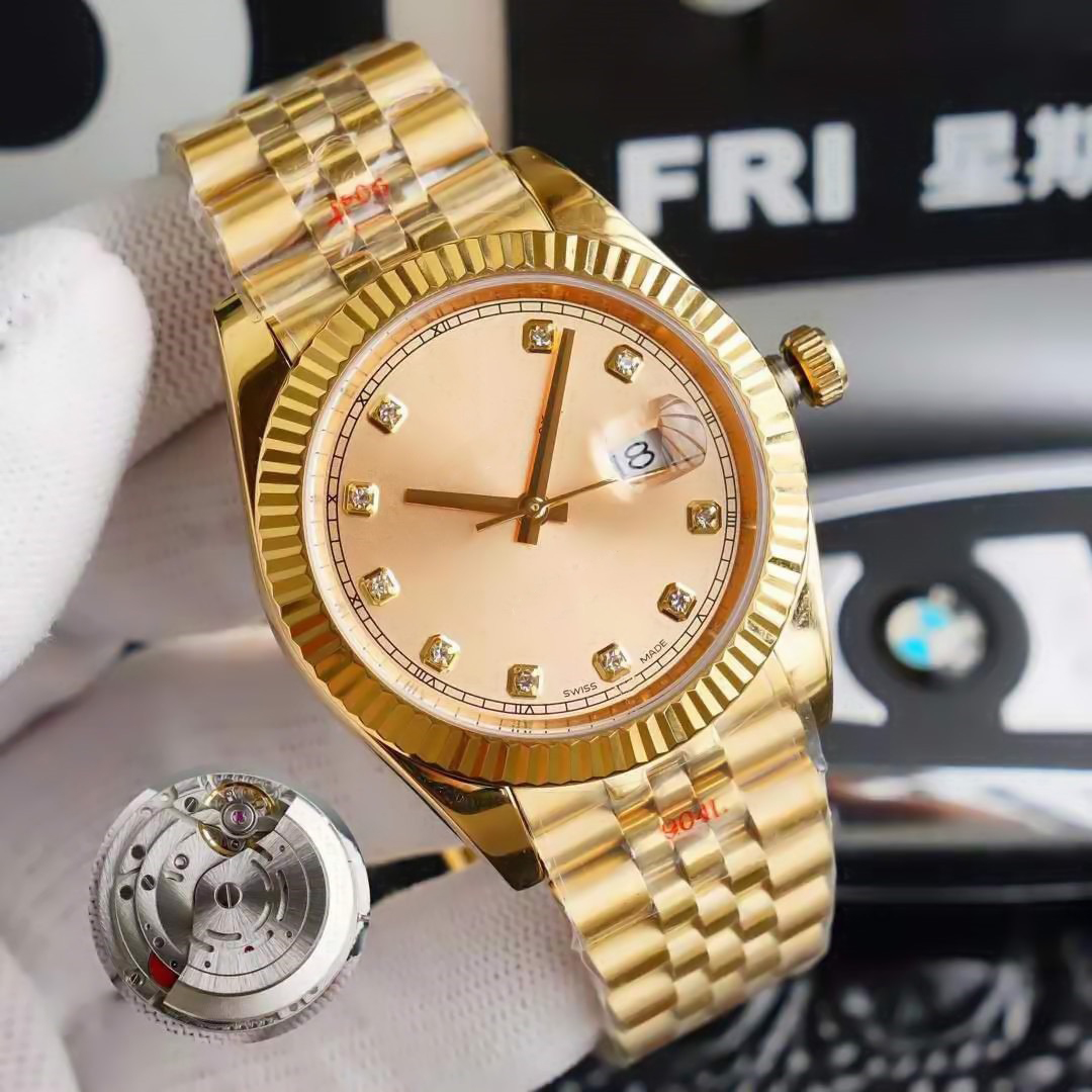 Top Men's Watch Three Pin Fully Automatic Mechanical Sports Watch Steel Strap Men's Fashion 41mm Designer Luxury Watch