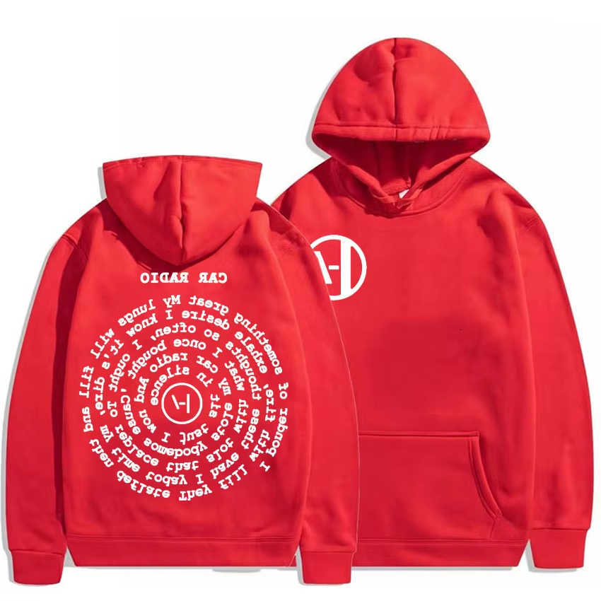 Harajuku Men's 2025 Hoodies Sweatshirts Hip Hop Oversized Sweatshirt Men Women Fashion Casual Cozy H Twenty One Pilots Car Radio Double Sided P