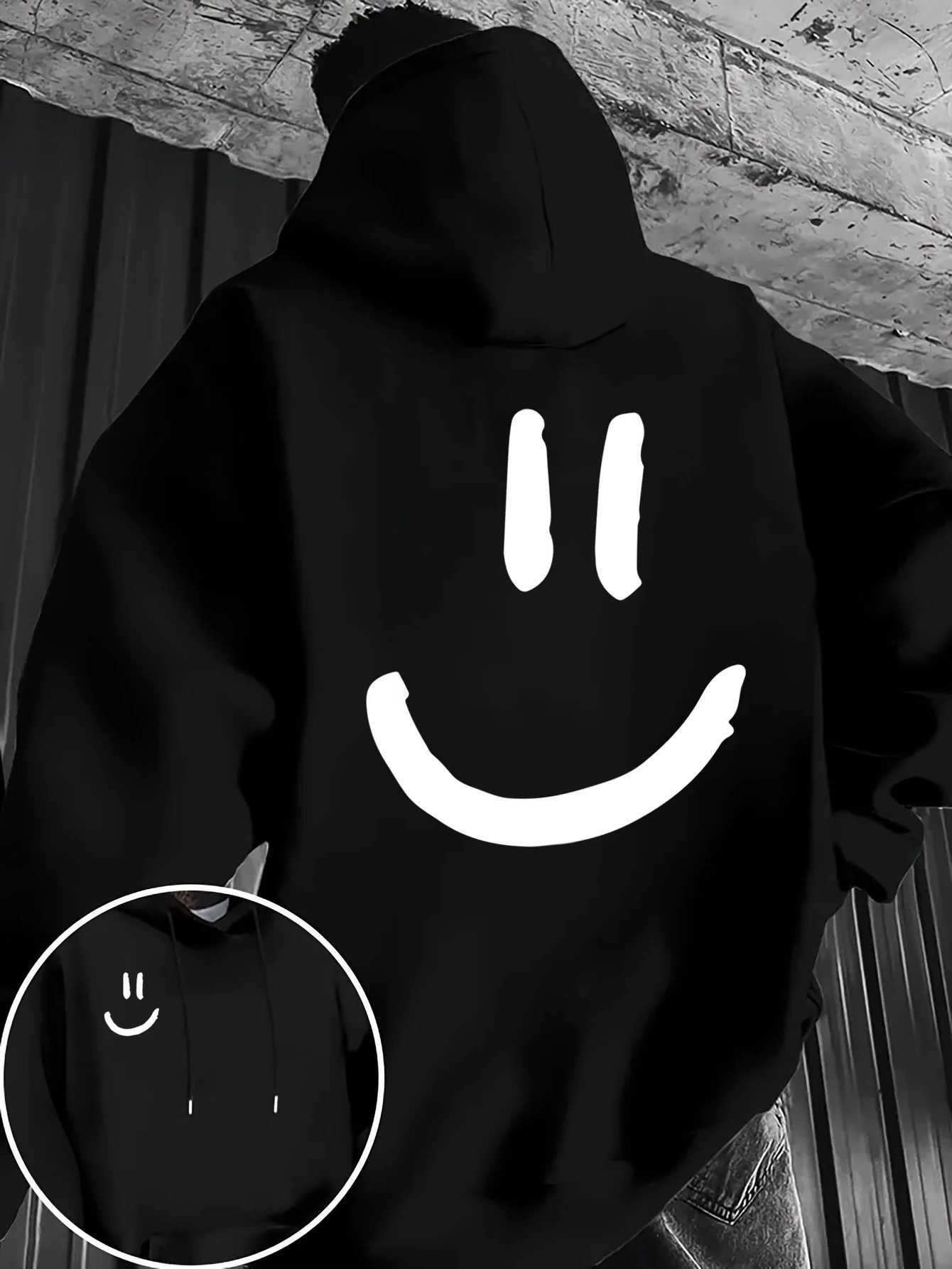 Hoodies Sweatshirts 2026 Smile Men's Printed Hooded Men Women Hoodies Plus Size Fashion Sweatshirt Long sleeve Unisex Streetwear Tops D260921