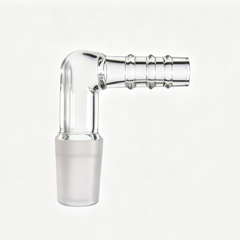 Glass Elbow Adapter 14mm 18mm Male Connector Fit For Arizer Extreme Q and Some other Glass Hookah Water Pipes Mini Bong