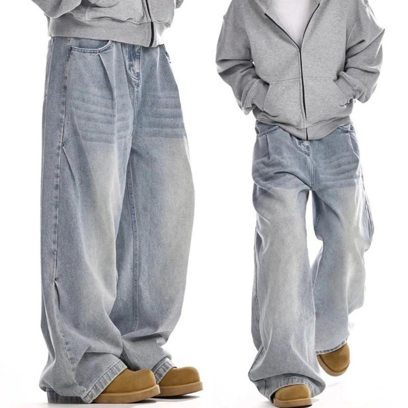 Men Jeans Designer Mens Y2k Baggy Unisex Wide Leg Denim Pants Oversized Trousers Casual Jeans trousers For Men Streetwear Denim Pants