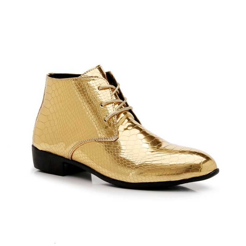 Ankle Men's Boots Boots Fashion Lace-up Formal Dress Boots For Men Punk Style Male Walking Shoes Classic High Top Footwear Basic Botas H260921