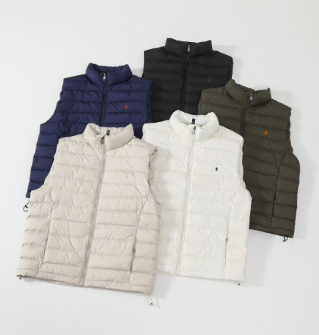 Men s Designer Puffer Vest Aesthetics Vintage Multi Color Stand Collar High Street Quilted Lightweight Warm Sleeveless Loose Fit Drawstring Hem Wais