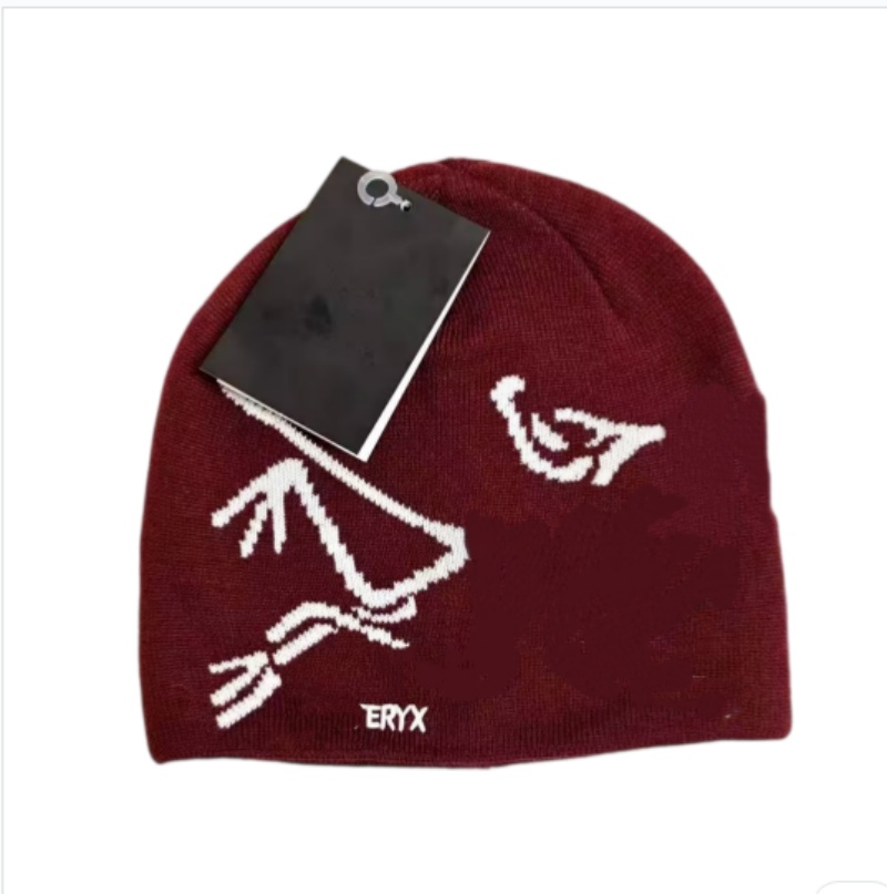 Halloween Knitted brimless Knitted Hat with Neutral Letter Jacquard Winter Warm Thick Knitted Skull Hat Suitable for Outdoor Skiing Activities