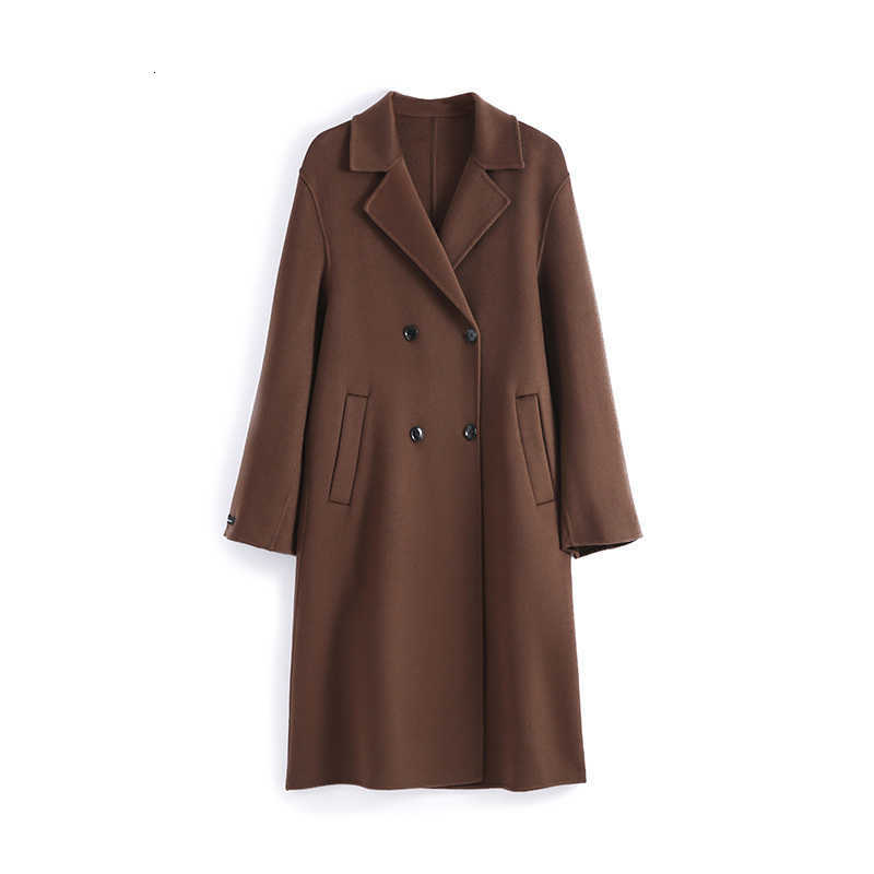 100% Men's Wool Blends Double-Breasted Pure Wool Coat For Men Extra-Long Double-Sided Cashmere Trench Coat Thickened Autumn And Winter Outerwea