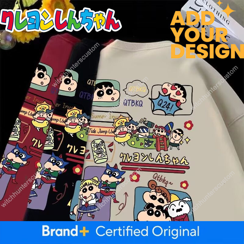 2024 new cartoon Crayon Shin-chan round-neck sweatshirt, Hong Kong-style, versatile autumn and winter, a trendy top for students ce