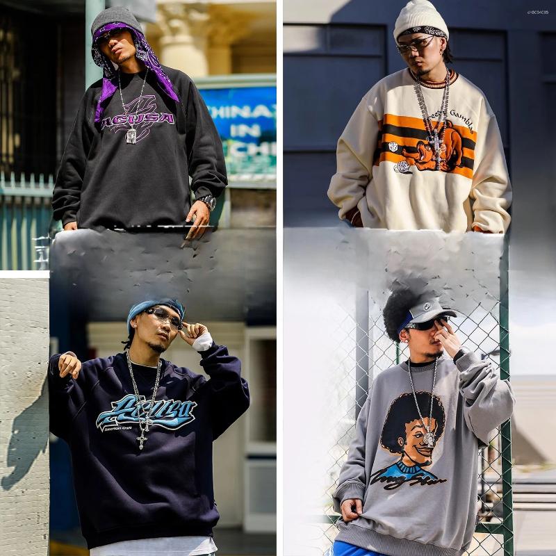Sudadera con capucha de gran tamaño con forro polar Agotado Estilo callejero Hip Hop para hombres y mujeres Casual Cómodo Algodón Poliéster...