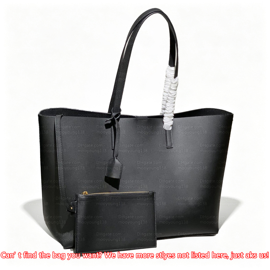 12A Premium Mirror Quality Designer Shopping Bags for Women 38cm Large Capacity Handbags for Travel Luxury Leather Shoulder Bag Black Purse with Pou