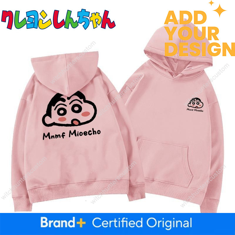 Sudadera con capucha con estampado de Crayon Shin-chan de estilo coreano de forro polar de zorro plateado, holgada, versátil, informal, adecuada par