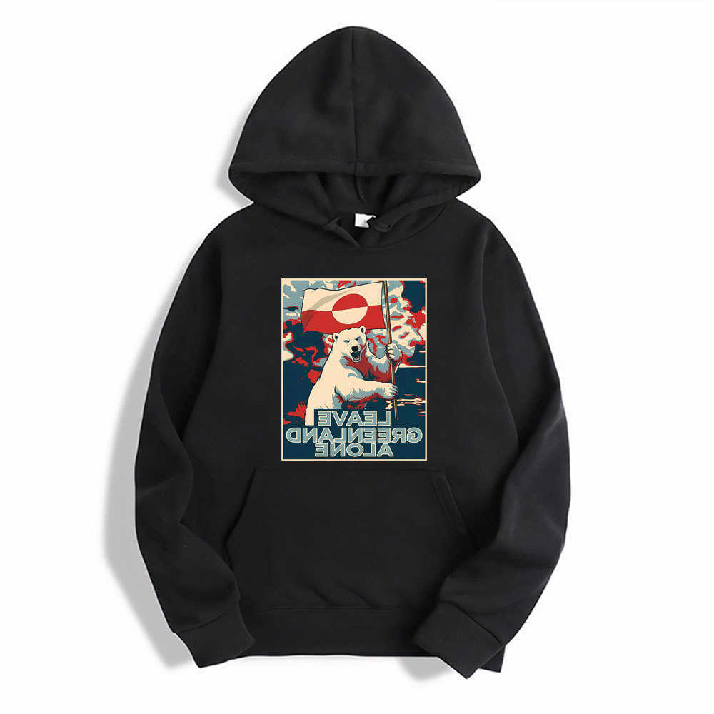 Greenland Men's Leave Hoodies Sweatshirts Alone Vintage Graphic Sweatshirt Men Hip Hop Gothic Hoodies Male Oversized Comfort Long sleeve Hoodie