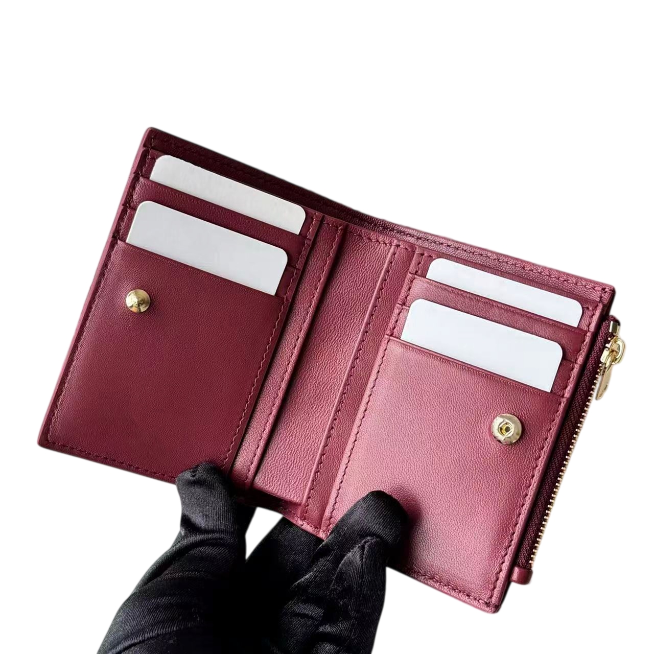 High-quality fashion designer luxury short wallet classic sheepskin money clip card wallet credit card coin storage bag with dustproof bag and stora
