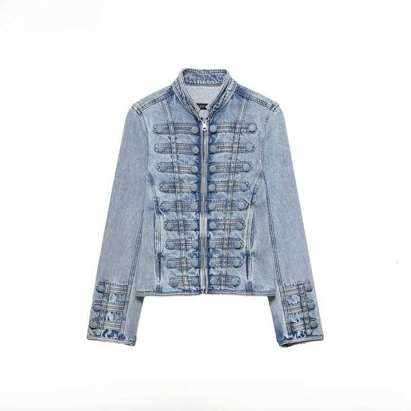 Women's Jackets Fashionable Button Decorated Waist-Cinching Denim Jacket ZR Style Spring Summer New Arrival Women's Short Coat Street Styl