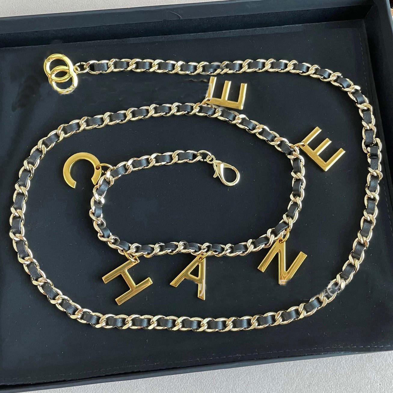 Luxury Fashion Belts For Women Designer Leather Weave Belts Women's Waist Chain Letter Chain Belt High-End Dresses Sweaters Chains Belts