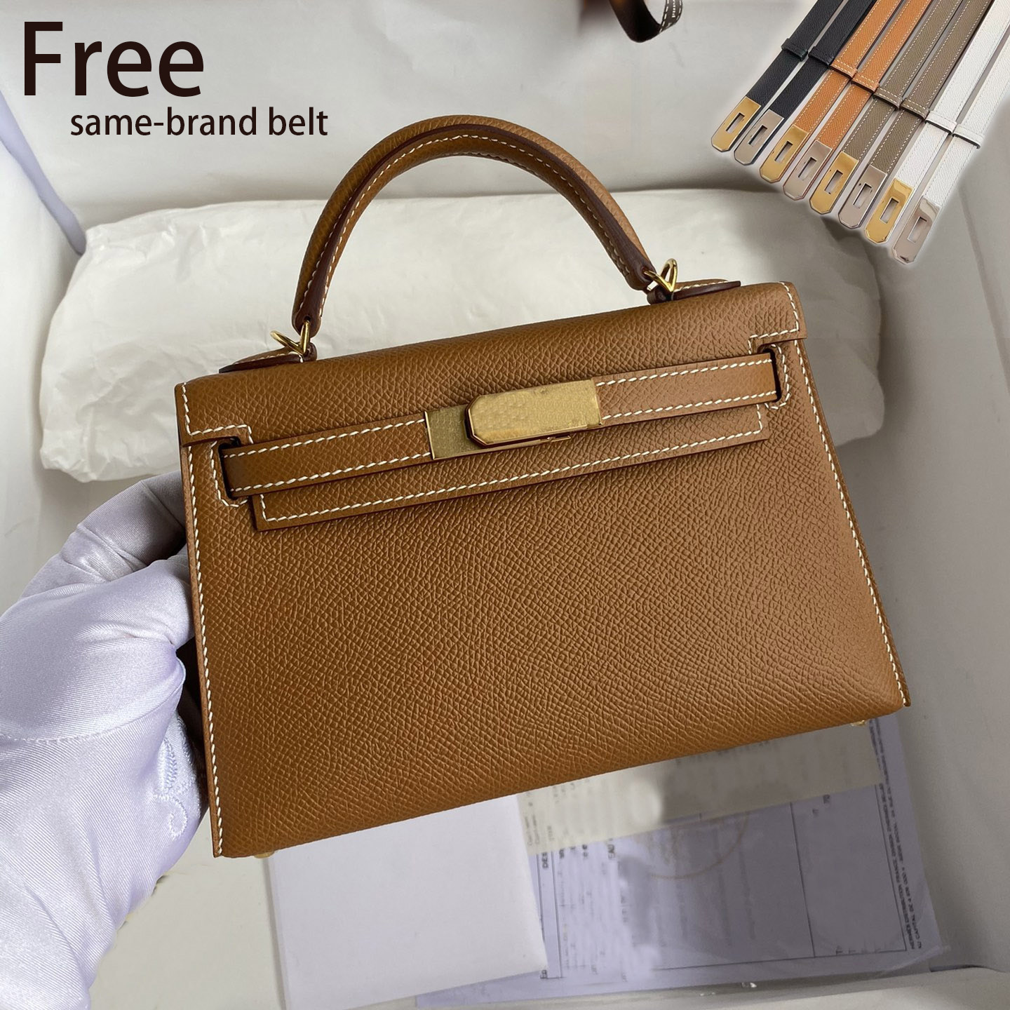 (Free same brand belt)designer bag for women shoulder bag12A 1:1mirror quality mini 19cm classic flap bags genuine leather quilted bag luxury handba