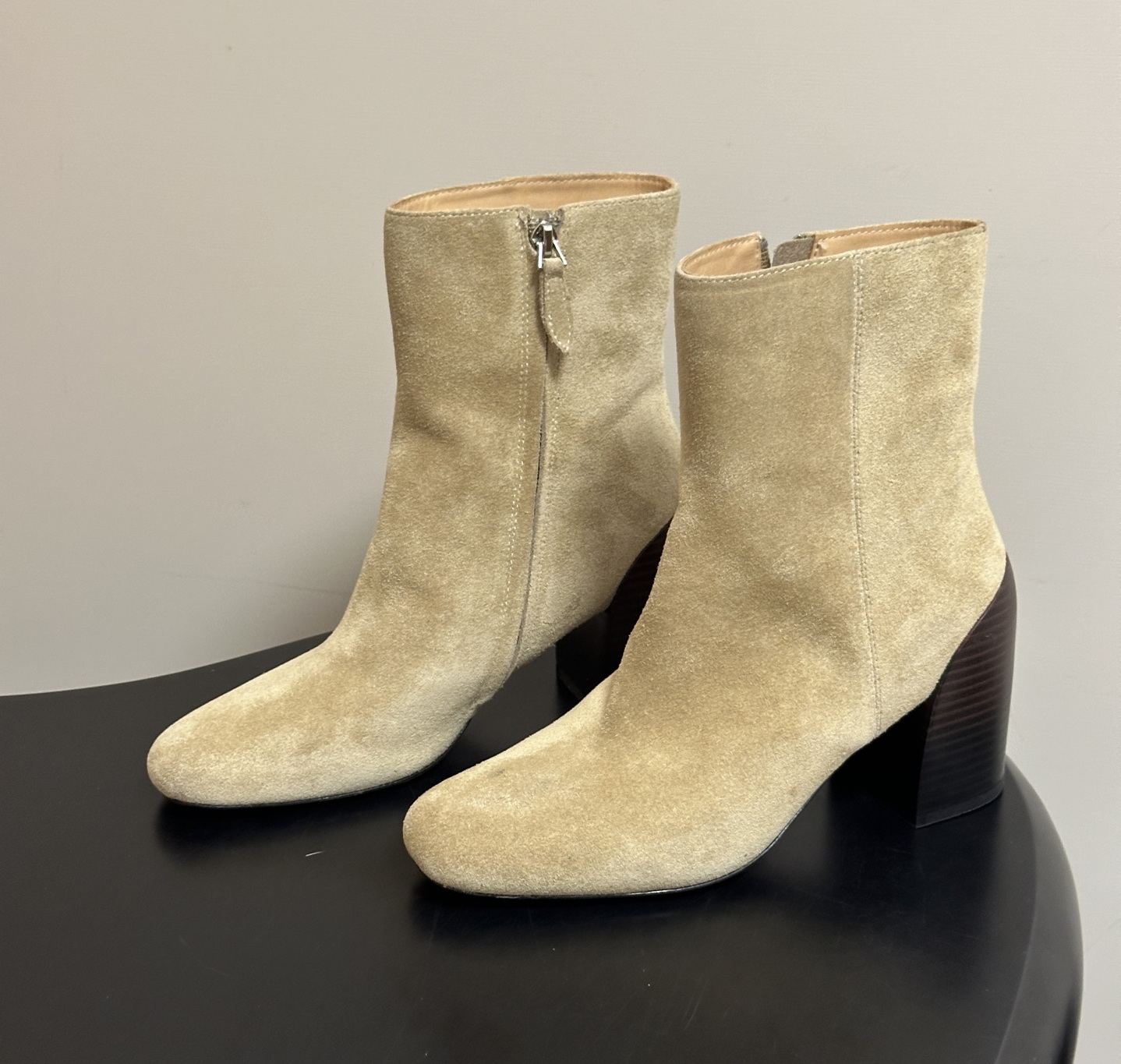 Luxury Dress Shoes Designer Fashion Women Ankle Boots New Cow Suede Leather Women Boots Zipper Autumn Winter Boots Handmade High Heels Ankle Boots