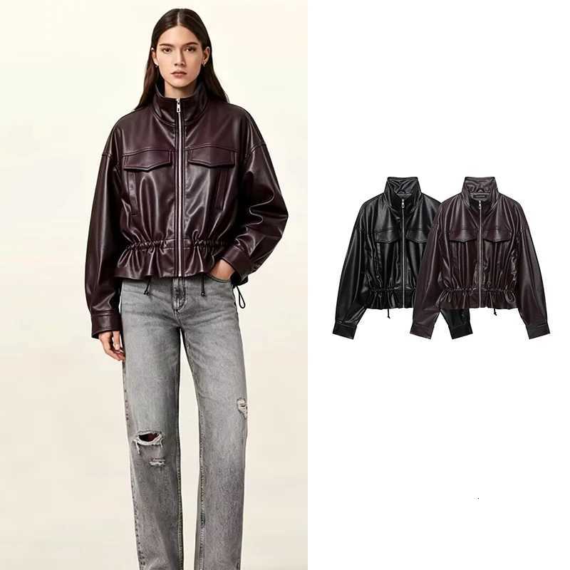 New Women's 2026 Jackets Autumn Women's Jackets Blouse Fashion PU leather Waterproof Warm Winter Jackets Women's Chic Street Youth Un