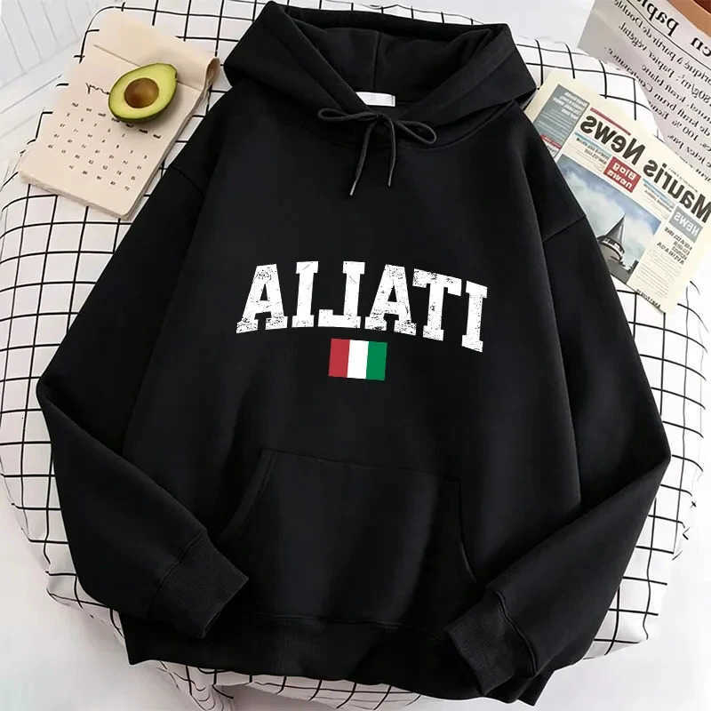2026 Sweatshirts Men's Fashion Hoodies Italia Print Hoodies Spring Autumn Winter Casual Hoodies Sweatshirts Men Women Tops Hoodie Sweatshirt D2