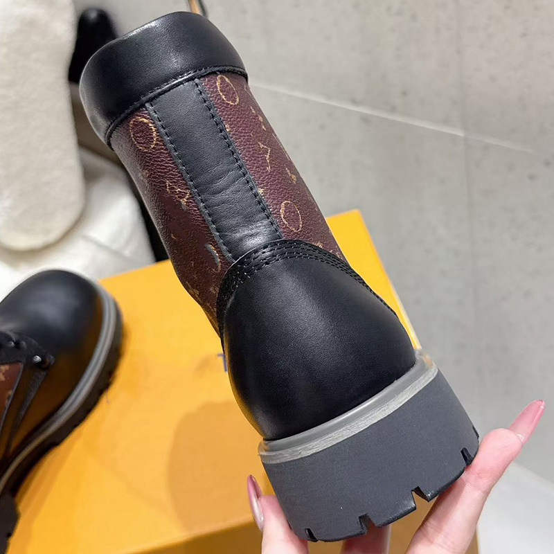 boot designer luxury steel toe black leather combat harness winter snow fur platform slide slip man mens woman womens outdoor sport high box footbal