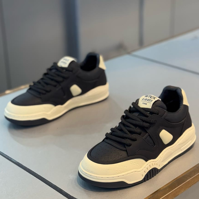PS Men's Designer shoes 2025 Autumn Winter New Fashion Versatile Casual shoes Soft Sole Low-top Sneakers Leather Lace-up Comfortable Korean Sty