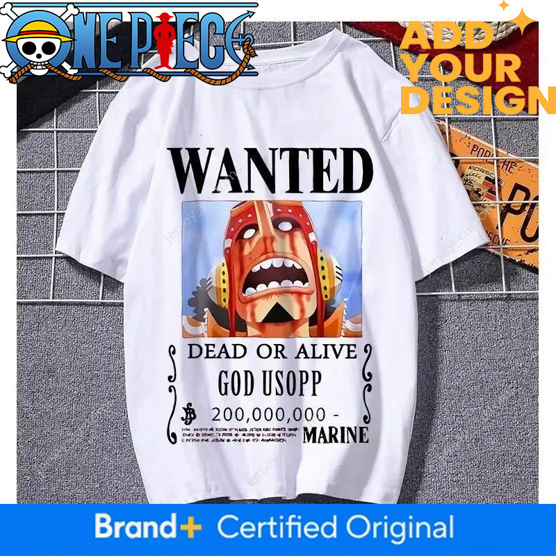 Men's pure cotton short-sleeved purchased as single item: a Luffy-print T-shirt, suitable both men and women, for summer wear