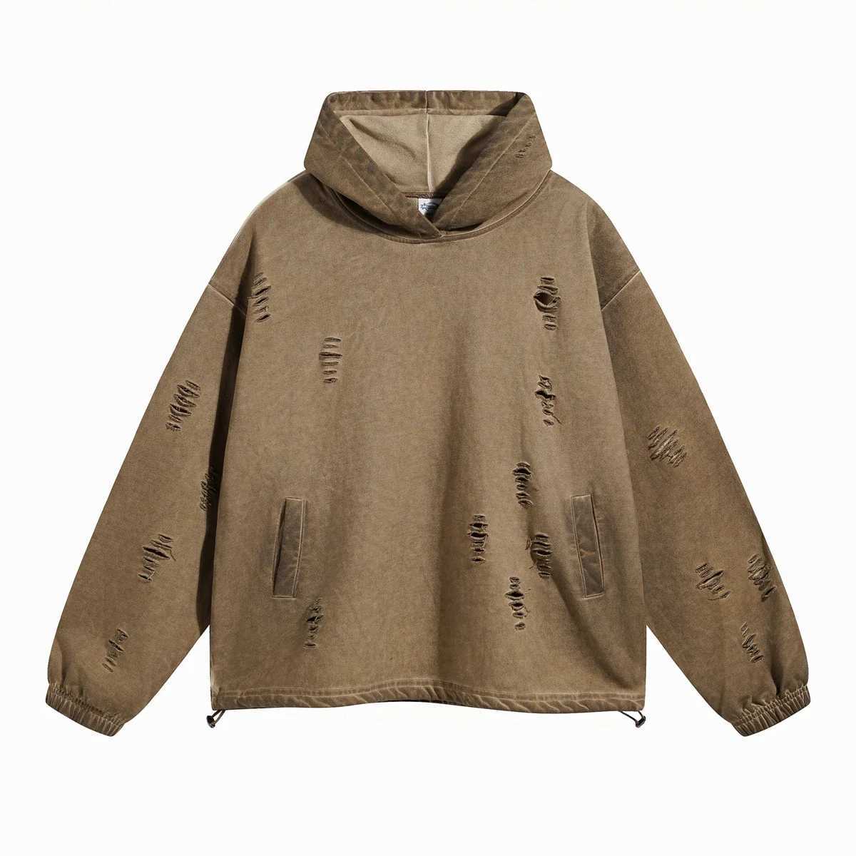 2024 Autumn/Winter New Streetwear Tie-dyed Ripped Hoodies Y2k Hooded Hip Hop Mens Sweatshirt Winter Vintage Washed Top for Women S260921LQIF