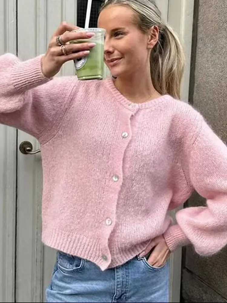 HH Woman Elegant Long Slves O Neck Single-breasted Design Casual Sweater Tops Women's Autumn Chic Solid Knitted Cardigan T260829