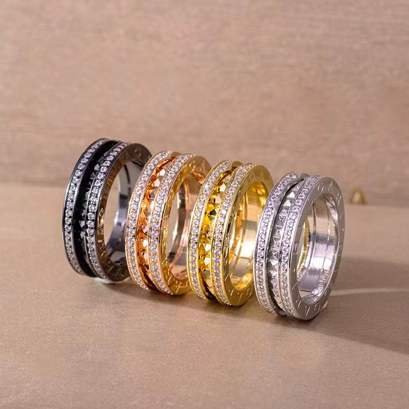 Bague B de marque de luxe, bijoux de créateur en or 18 carats de haute qualité, sélection riche, diamant exquis, bague à ongles en saule