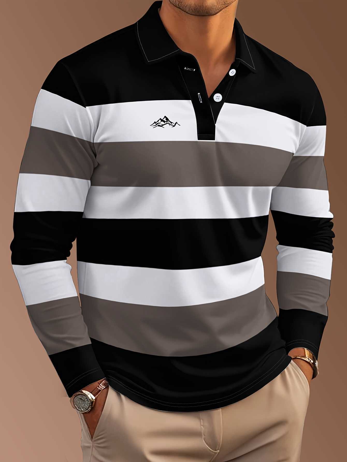new Men's The Casual Shirts men's POLO shirt for Spring and Autumn 2025 is casual fashionable skin-friendly and soft with 3D H260921