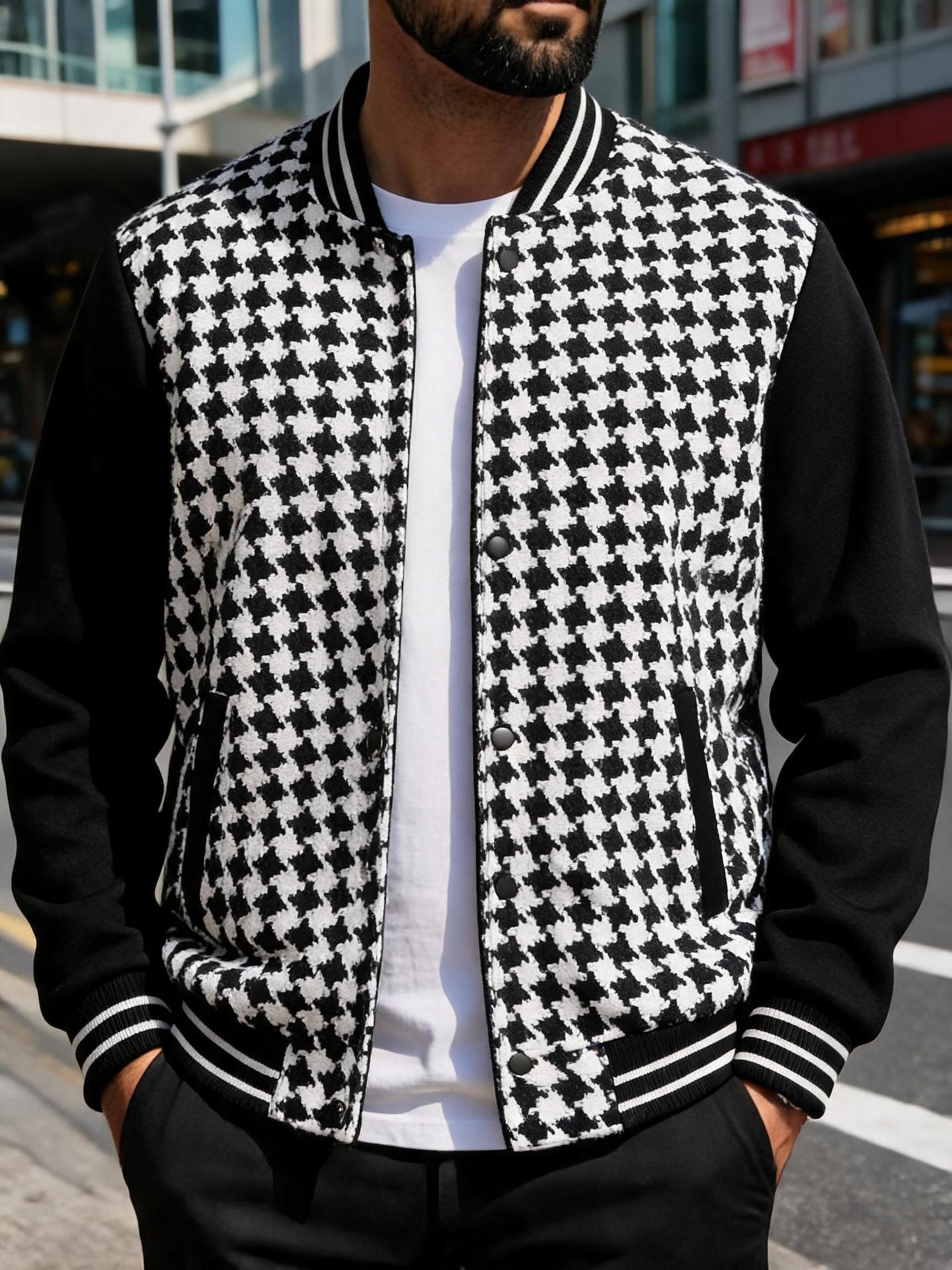 Business Mens Designer Jacket High-end Luxury European And American Baseball Jacket Winter Coat Button Open Collar English Washed Classic Style Fash