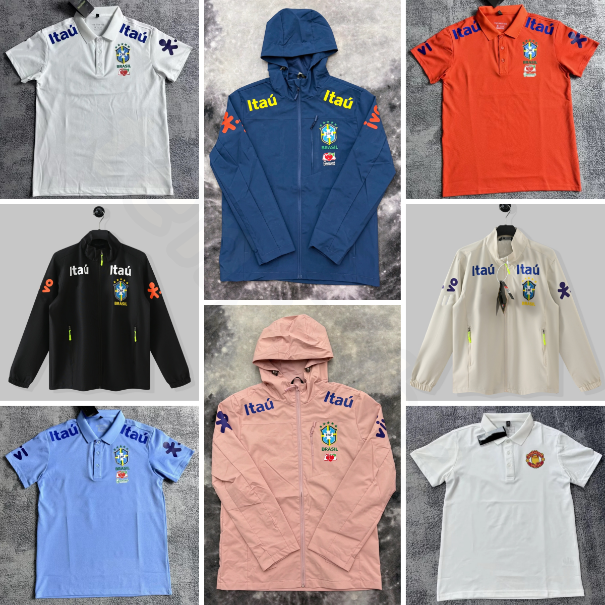 Jacket Brazilian designer mens jacket High-Quality polo Hooded Brazil National Team Training Jacket Men Veste Brazil Windbreaker Unisex Sports Outdo