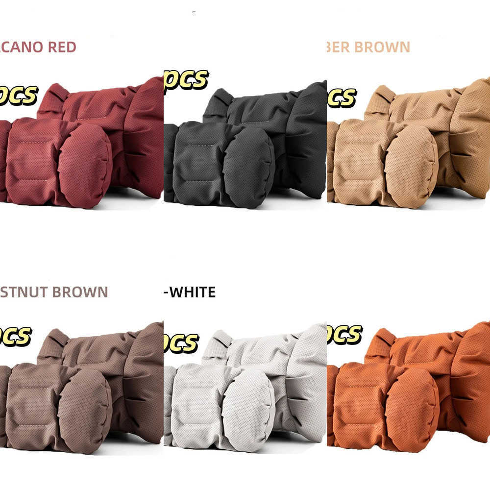 1set2pcsCar Seat Covers Elastic Filling Car Neck Pillow Good Air Permeability Lightweight Design Headrest Cushion Easy Install Remove J260919