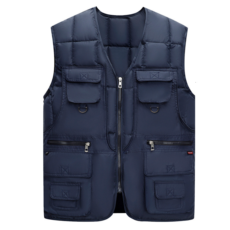 Men's Cotton Down Autumn and Winter Multi Pockets Waistcoat for Inner & Outer Wear Fisherman Photographer Vest VT-313 J260921