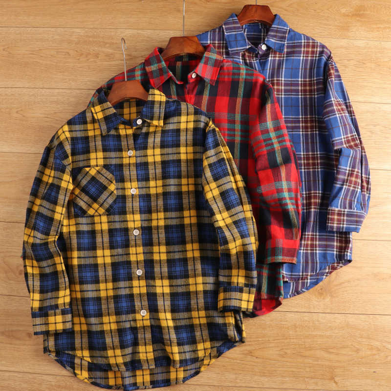 Cotton Men's 100% Casual Shirts Men's Shirts Classic Plaid Smart Casual Flannel Shirt Long Sleeved Design Spring Autumn Men Tops H260921